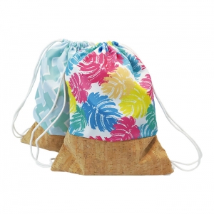 BACKPACK IN POLYESTER AND CORK FRAMES INCLUDED