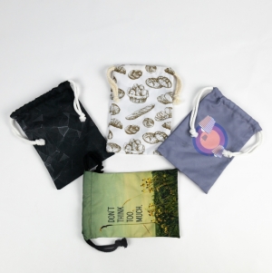 Drawstring polyester bag, size M, full four-color printing