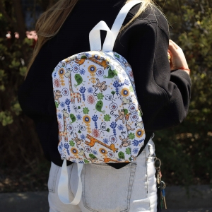 Small Backpack in RPET Polyester with Four-color Printing