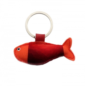 RPET Polyester Keychain with Filling, Size 4x6cm