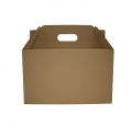 Kraft cardboard box with handle 20x20x10cm