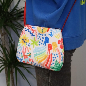 Women mini bag on polyester, full color print
