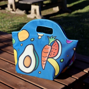 Thermal Lunchbox with Handle, RPET Polyester with Four-color