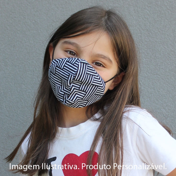 Masque enfant en polyester 100 lavages, impression totale