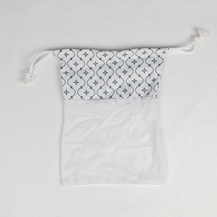 Petit sac  cordon en polyester RPET avec filet, impression